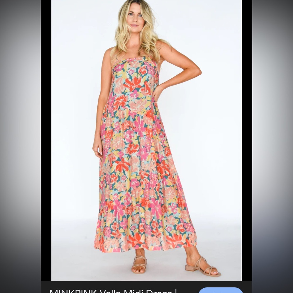 Floral Maxi Dress with adjustable
Straps